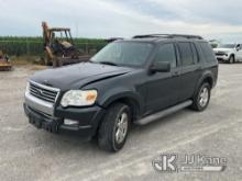 2010 Ford Explorer XLT 4x4 Sport Utility Vehicle Runs & Moves)  (Jump To Start, Front Hood Damage. M