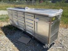 2023 Steelman 10ft Work Bench w/ 18 Drawers & 2 Cabinets (Shipping damage to handles.) NOTE: This un