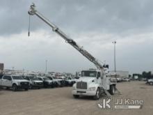 (Waxahachie, TX) Altec DC47-TR, Digger Derrick rear mounted on 2015 Kenworth T300 Flatbed/Utility Tr