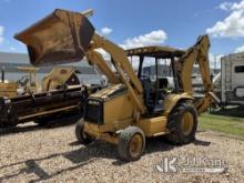 (Hutto, TX) 2011 Caterpillar 416C Tractor Loader Backhoe Runs) (Not Moving, Bad Hydraulic Leak At Fr