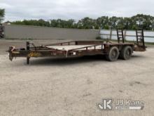 2011 Belshe BF11 T/A Tagalong Equipment Trailer Red Tag-Broken Axle, Rust Damage