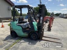 (South Beloit, IL) 2012 Mitsubishi FG-18N Solid Tired Forklift Cranks-Does Not Start-Condition Unkno