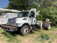 National N80, Knuckleboom Crane mounted behind cab on 2007 International 7400 Cab & Chassis Not Runn