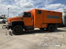 2009 GMC C6500 Chipper Dump Truck Not Running, Condition Unknown, Driveshaft Unhooked-Possible Parts