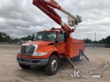 Altec AM50, Over-Center Material Handling Bucket Truck rear mounted on 2012 International 4400 Utili