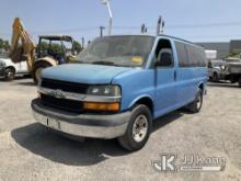 2005 Chevrolet Express G3500 Sports Van Runs, Moves, Check Engine Light Is On, Air Bag Light Is On,