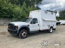 2010 Ford F450 4x4 Enclosed Service Truck Runs & Moves) (Rust Damage