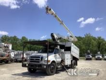 Altec LR760E70, Articulating & Telescopic Elevator Bucket Truck mounted behind cab on 2013 Ford F750