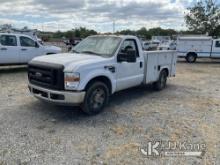 2008 Ford F250 Service Truck Bad Engine, Runs Rough & Moves, Check Engine Light On, Body & Rust Dama