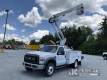 Altec AT37G, Articulating & Telescopic Bucket Truck mounted behind cab on 2010 Ford F550 Service Tru