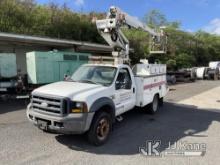 Altec AT235, Articulating & Telescopic Non-Insulated Platform Lift mounted behind cab on 2007 Ford F
