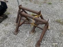 (2) Metal Roller Stands (Used) NOTE: This unit is being sold AS IS/WHERE IS via Timed Auction and is
