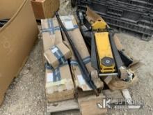 Pallet Of Leaf Springs & Floor Jack (Condition Unknown) NOTE: This unit is being sold AS IS/WHERE IS