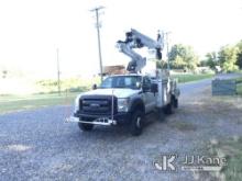 Altec AT40M, Articulating & Telescopic Material Handling Bucket Truck mounted behind cab on 2014 For