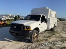 2001 Ford F450 Enclosed High-Top Service Truck Runs & Moves) (Body & Rust Damage ) (FL Residents Pur