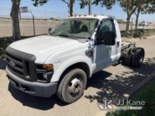 2008 Ford F350 Cab & Chassis Runs & Moves) (Missing Brake Lights. Missing Truck Bed