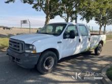 2004 Ford F250 Crew-Cab Pickup Truck Runs & Moves, Missing Catalytic Converter, Needs Jump Pack To S