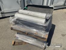 2 Pallets of Clear Laminating Film & Bus Splash Outboards (Condition Unknown ) NOTE: This unit is be