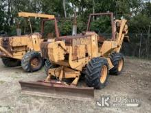 (Sparta, MI) 1988 Case 760 Rubber Tired Vibratory Cable Plow Starts, Runs) (Seat damage, unknown hou