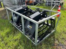 2024 72in Dual Cylinder Grapple Rock Bucket Skid Steer Attachment