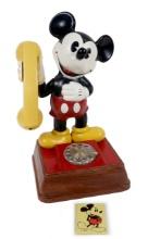 Mickey Mouse Telephone, Rotary Dial By Western Electric, Vg Untested Cond &
