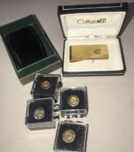 2- money clips new/4- UPS pins