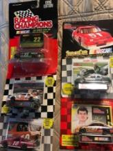 5- Racing Champions Nascar stock cars 1:64 scale Harry Gant-Loy Allen-Sterling Marlin-Joe Nemechek