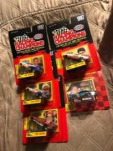 5- racing Champions Nascar stock cars 1/64 scale