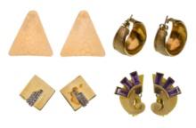 14k Yellow Gold Pierced Earring Assortment