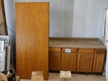 (6) Cabinets w/Formica Counter Tap, (2) Wood Doors