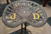 1847 John Deere Cast Iron Seat, With 4 Legged Deer