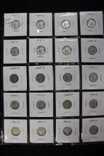 Group of 20 Dimes including 15 Mercury Dimes and 5 Roosevelt Silver Dimes