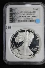 2012-W American Eagle Early Releases; NGC PF 70 Ultra Cameo