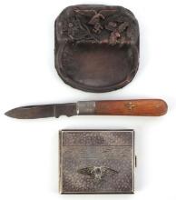 WWII GERMAN LUFTWAFFE KNIFE ASHTRAY CIGARETTE CASE