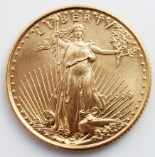 1996 1/4 .25 OZT GOLD AMERICAN EAGLE BU COIN