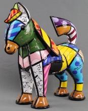 ROMERO BRITTO GANZ RESIN HORSE SCULPTURE SIGNED