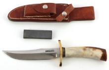 RANDALL MADE MODEL 12 KNIFE WITH ROUGH BACK CASE