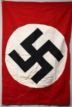 WWII GERMAN REICH SINGLE SIDE NSDAP PARTY FLAG