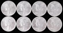 8 SILVER 1 OZT FINE SILVER MERCURY ROUNDS