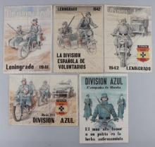 5 WWII GERMAN SPANISH BLUE DIVISION RATION CARDS