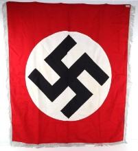 WWII GERMAN NSDAP FRINGED BANNER FLAG 54 X 46 INCH