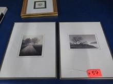2 NATURE FRAMED PCS. RIVERVIEW" AND "CARRIAGE RD."  16 X 20