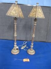 2 BUFFET LAMPS  32 T
