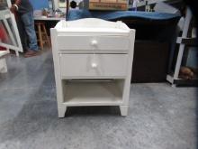 WHITE NIGHT STAND  20 X 17 X 27