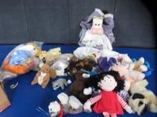 BOX OF STUFFED ANIMALS- SOME TY BABIES