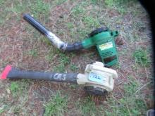2 BLOWER WEEDEATER ELECTRIC AND ECHO GAS BLOWER