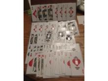 54 CARD SET OF PLAYING CARDS WITH 2.5 GRAIN SILVER INGOTS