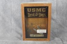 NEW CASE XX UNITED STATES MARINE CORPS COMMEMORATIVE TRAPPER IN DISPLAY