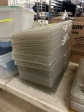 Stack Of 1/3 Size Cambro Plastic Lids