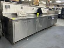 Stainless Steel Work Table W/ Sink And Storage